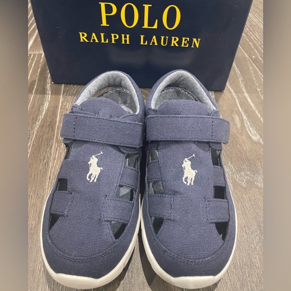 Fisherman Sandal by Polo Ralph Lauren - Navy - Kids Size 1 - NWOT with box - Picture 2 of 6